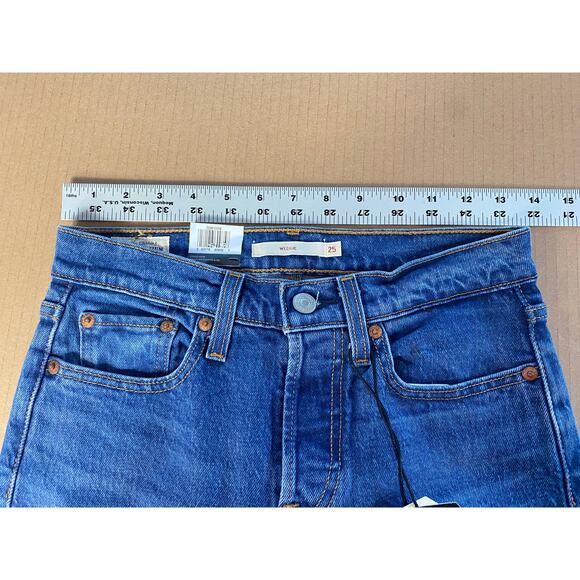 NWT LEVI'S JEANS BLUE WEDGIE PREMIUM ICON FIT ANKLE CHARLESTON MOVES DENIM TAPER - Picture 13 of 15